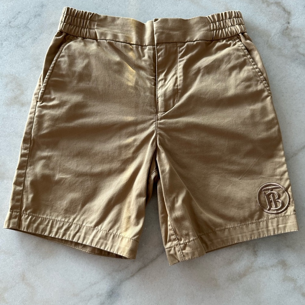 Burberry Kids Tan Logo Shorts
